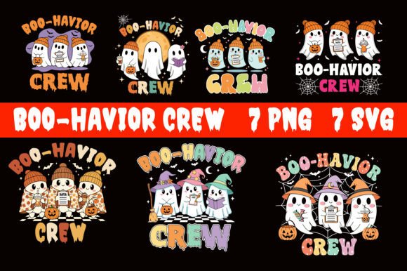 Boo-Havior Crew: Halloween Graphics & Illustrations