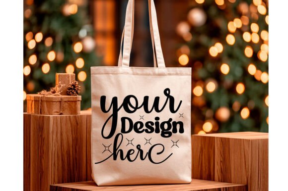 Christmas Tote Bag Mockup 24: Graphics for Product Mockups