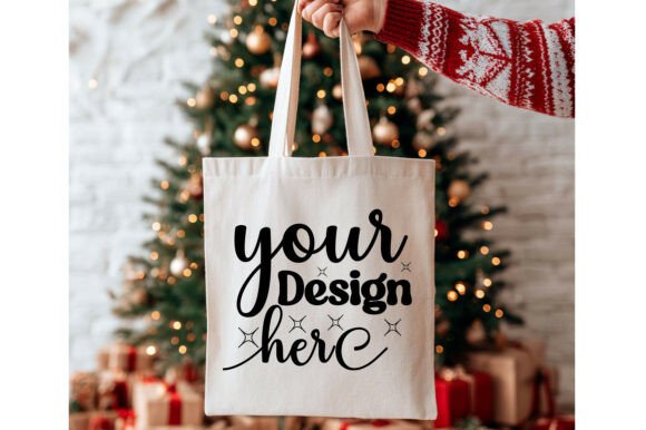 Christmas Tote Bag Mockup 33 Graphics Review