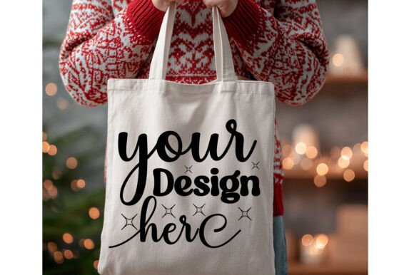 Christmas Tote Bag Mockup 69: Graphics for Product Mockups