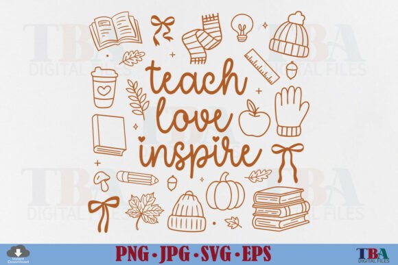 Coquette Fall Teacher Graphics for T-Shirt Designs