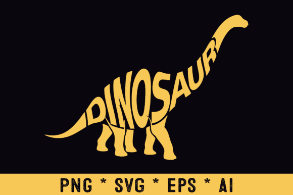 Dinosaur Wordart Silhouette: Graphics & Illustrations