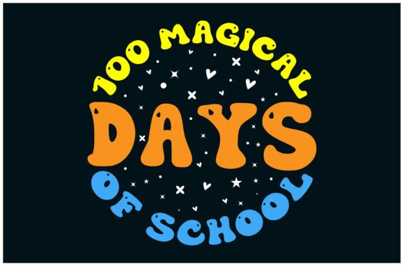 Graphics for 100 Magical Days Kids Tee
