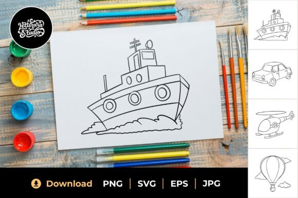 Graphics: Vehicle Coloring Pages Amp Review