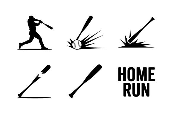 Homerun Baseball T-shirt Design EPS Graphics & Icons