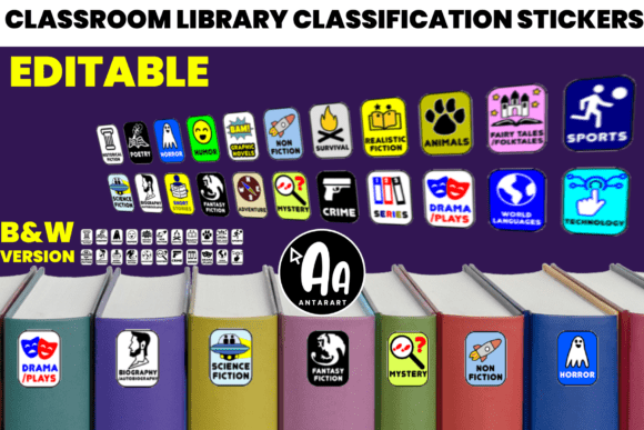 Review: Book Genre Labels for Classroom Library