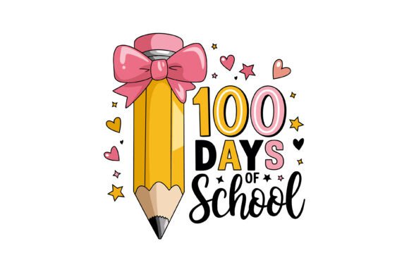 Reviewing Cute Pencil 100 Days Celebration Design