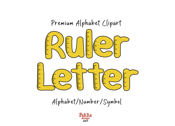 Ruler Alphabet Doodle Letters: Graphics & Illustrations