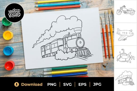 Vehicle Coloring Pages Pack 02 Graphics Review